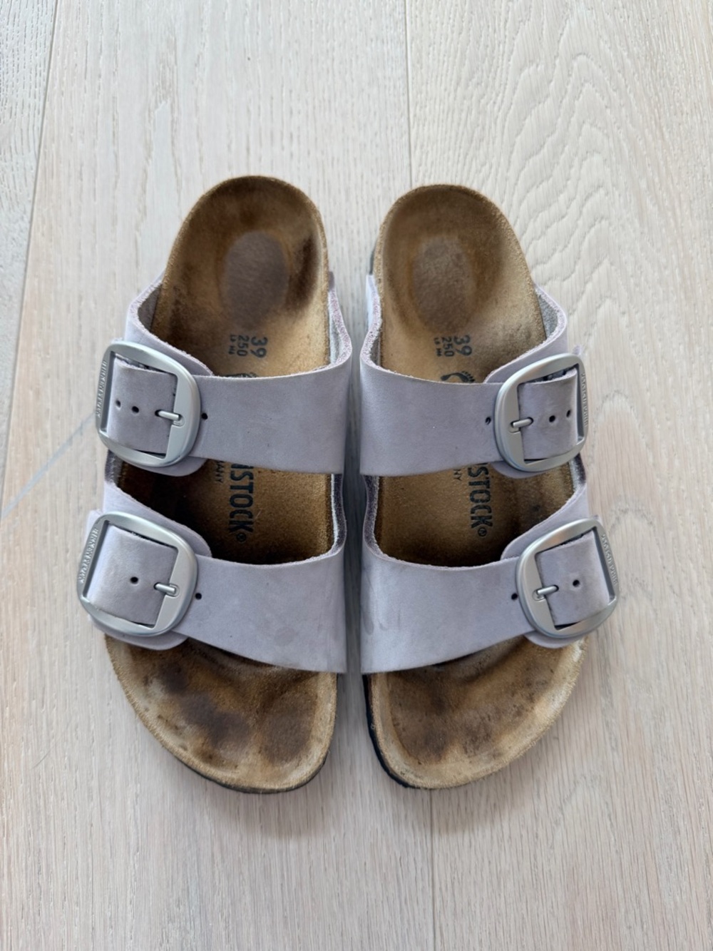 Birkenstock Arizona Double Strap Sandals - Lavender Suede